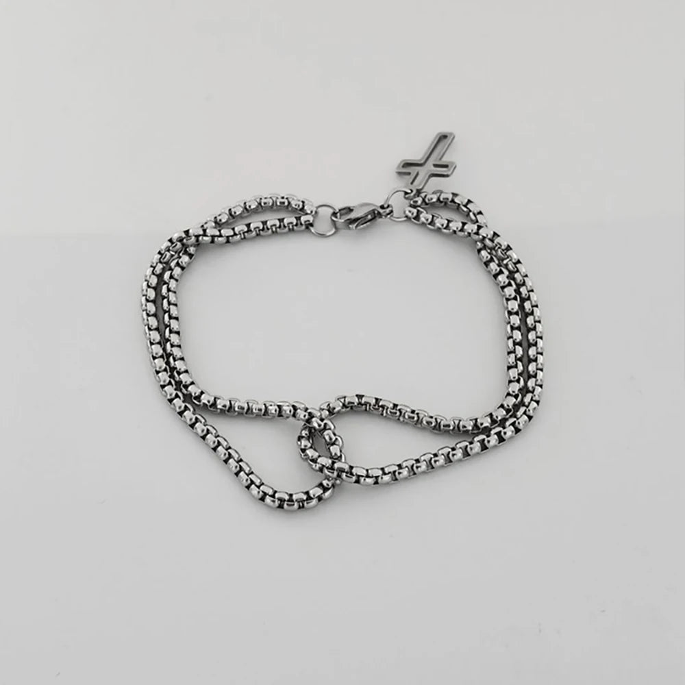 Men Fashion Double Chain