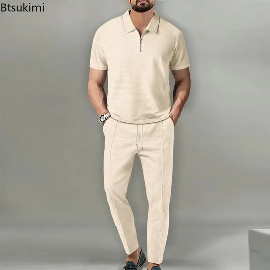 Men Waffle Sets Fashion