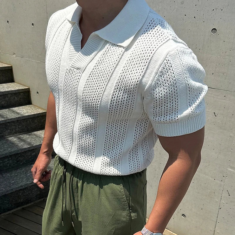 Casual Mens Mesh Polo