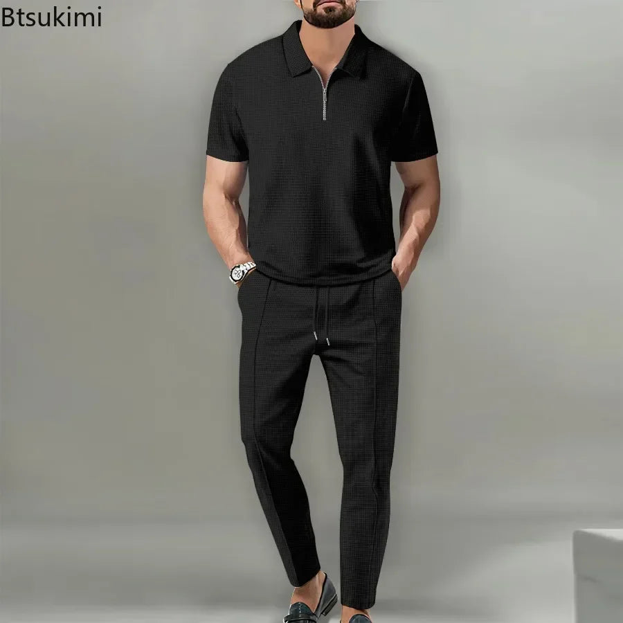 Men Waffle Sets Fashion