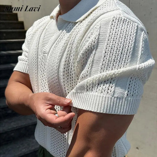 Casual Mens Mesh Polo