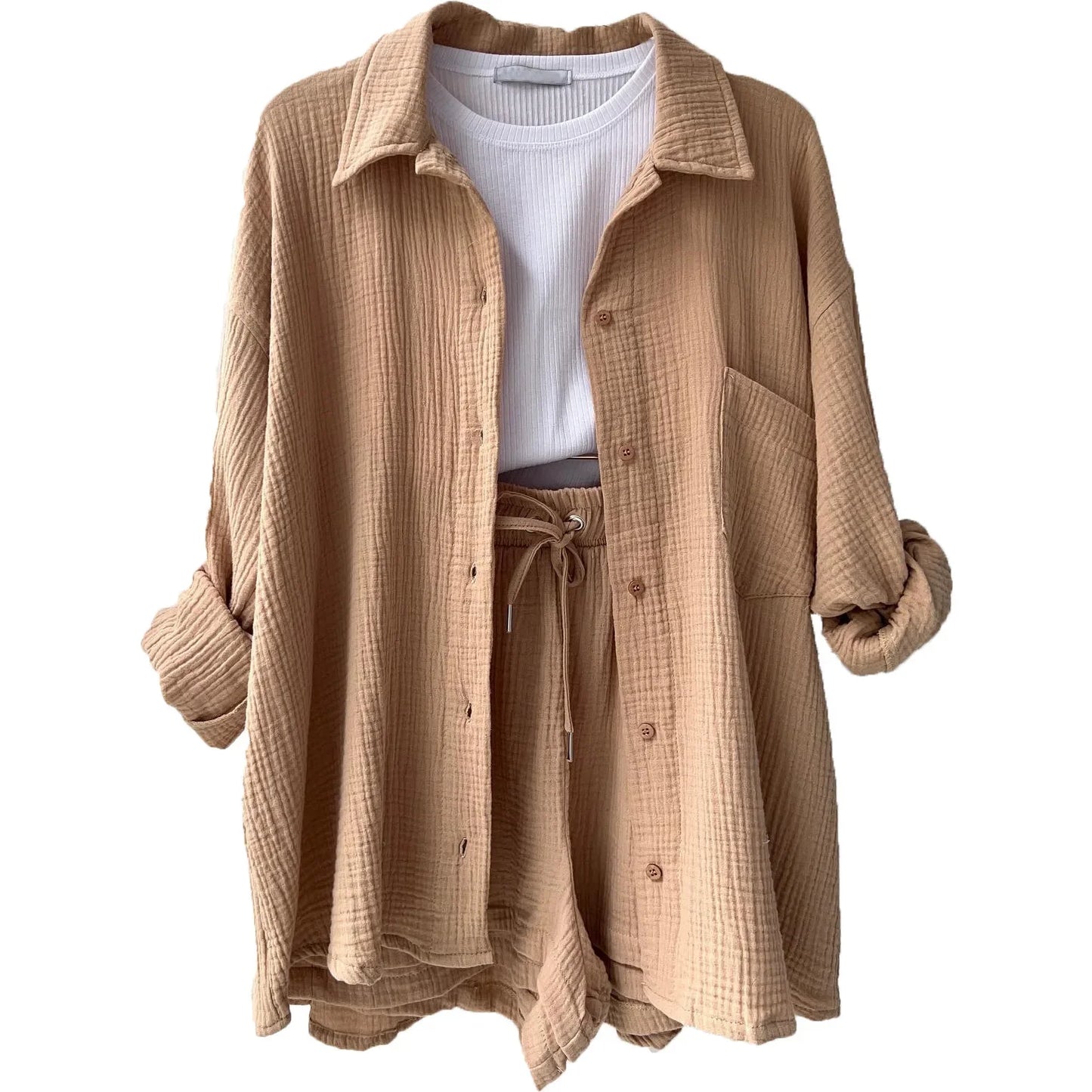 Shorts Loose Button High Street Solid